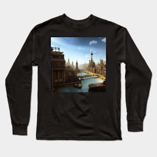 A nice view of a Steampunk City t-shirt Long Sleeve T-Shirt